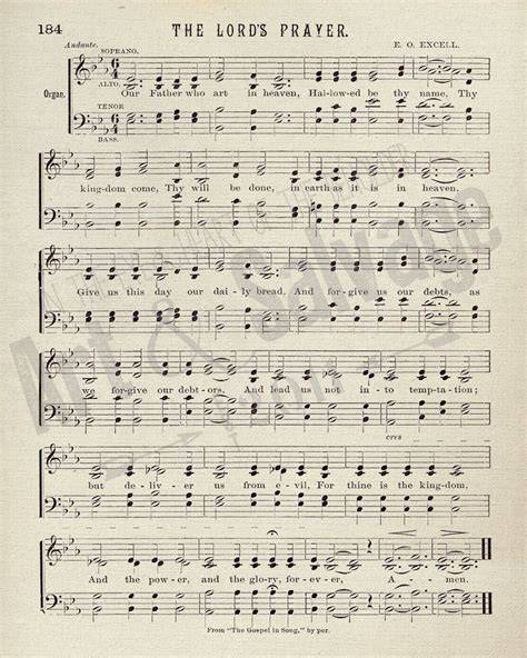 wall prayer sheet music
