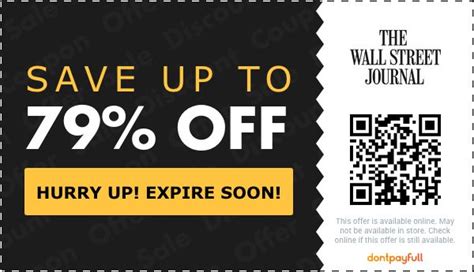 Read Wall Street Journal Coupon Codes 