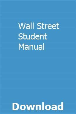 Download Wall Street Student Manual 