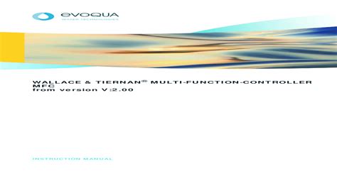 Full Download Wallace And Tiernan Chlorinator Operation Manual File Type Pdf 