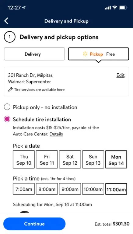 Walmart Appointment Scheduling