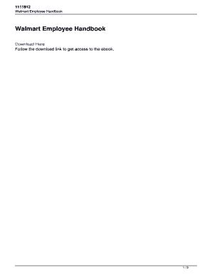 Read Online Walmart Employee Handbook Pdf 