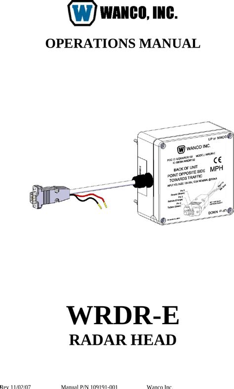 Wanco User Manual