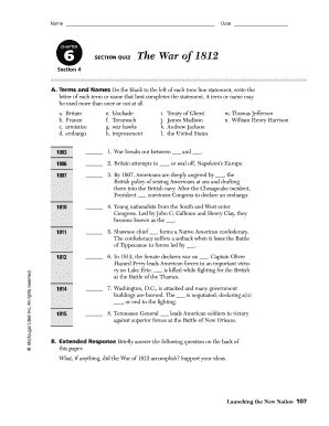 War Of 1812 Worksheet The War Of 1812 Worksheet Answers - The War Of 1812 Worksheet Answers