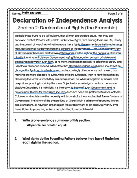 War Of Independence Section 2 Answers Assessment