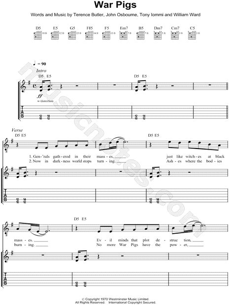 War Pigs Tabs