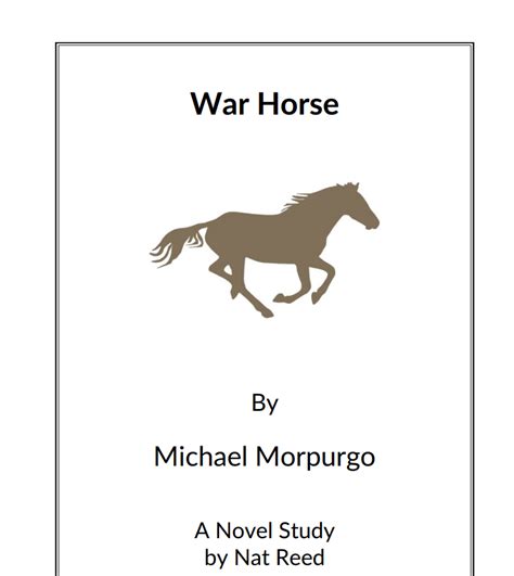 Read War Horse Novel Study Guide 
