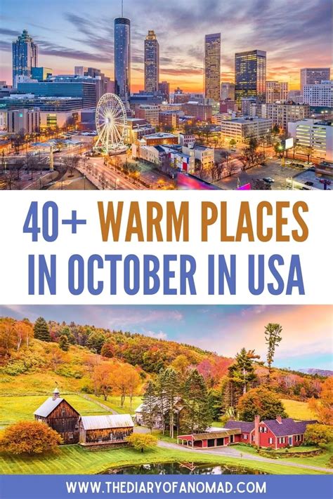 warm places to visit in october