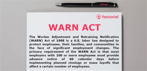 warn act washington