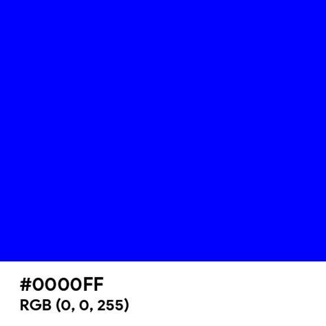 Warna Blue  Blue 0000ff Hex Color 00f Colorhexa - Warna Blue