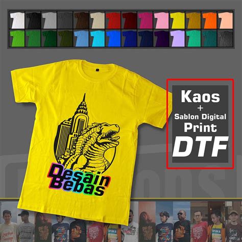 Warna Kaos Keren  Printing Kaos Dtg As You Wish Tshirt Color - Warna Kaos Keren