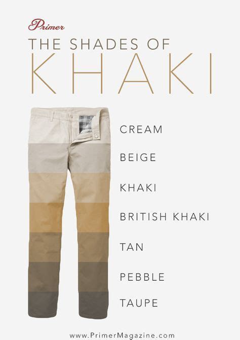 Warna Khakis  Khaki Color Chart - Warna Khakis