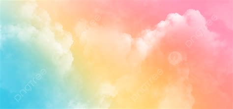 Warna Langit Gradasi  Latar Belakang Unicorn Pelangi Fantasi Holografik Dengan Awan - Warna Langit Gradasi