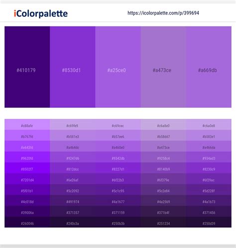 Warna Violet  30 Purple Color Palettes Curated Collection Of Color - Warna Violet