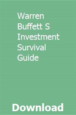 Full Download Warren Buffett S Investment Survival Guide 