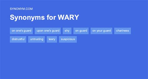 Wary Synonym