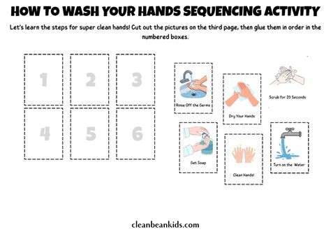 Washing Hands Sequencing Activities