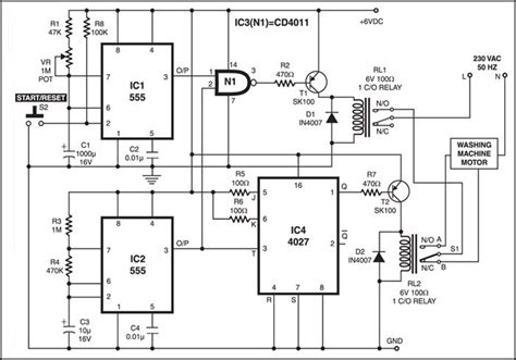 Washing Machine Motor Controller Circuit Diagram