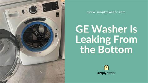 Washing Machine Leaking From Bottom