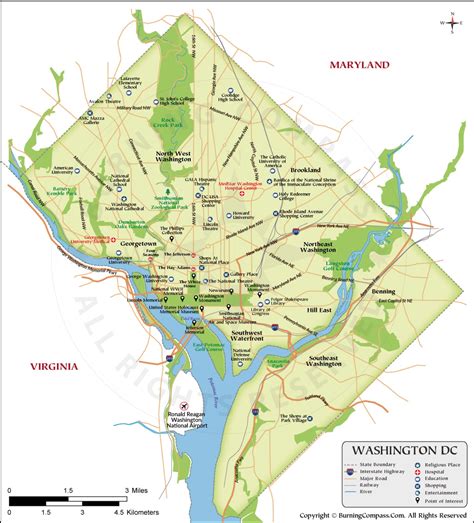 washington dc map