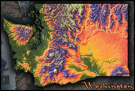 washington state elevation map