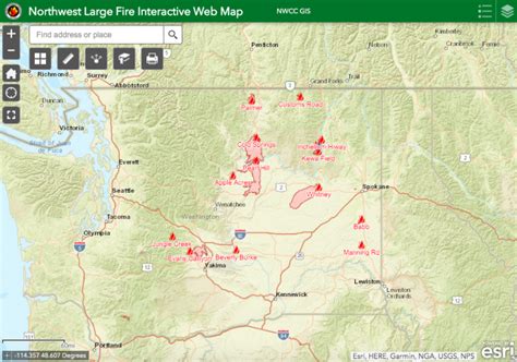 washington state fire map