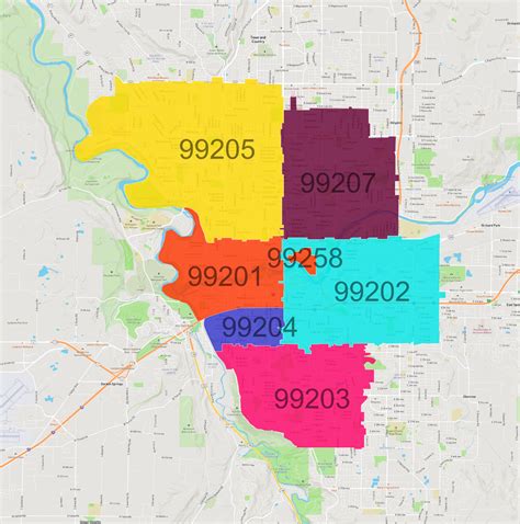 washington zip code spokane