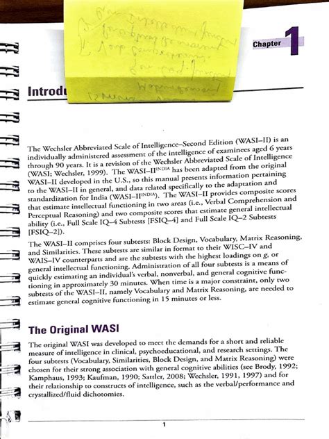 Wasi Scoring Manual