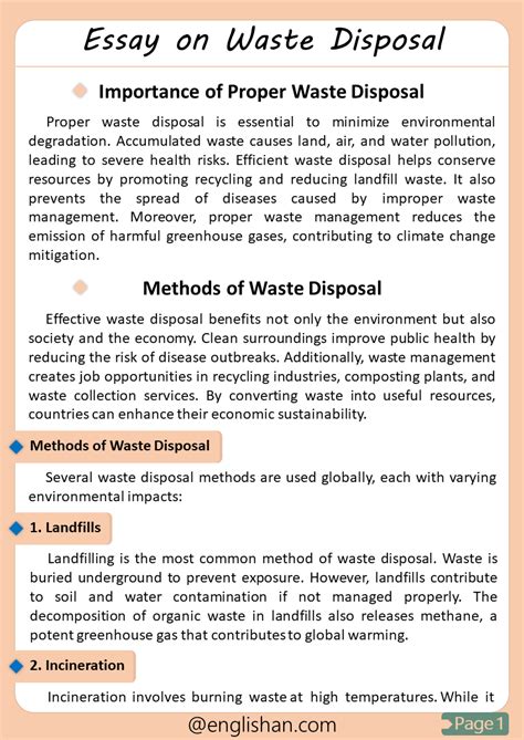 Waste Disposal Essay
