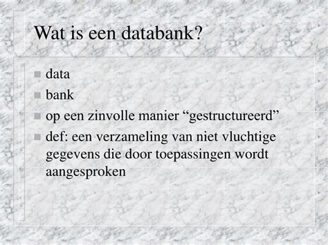 wat is een databank