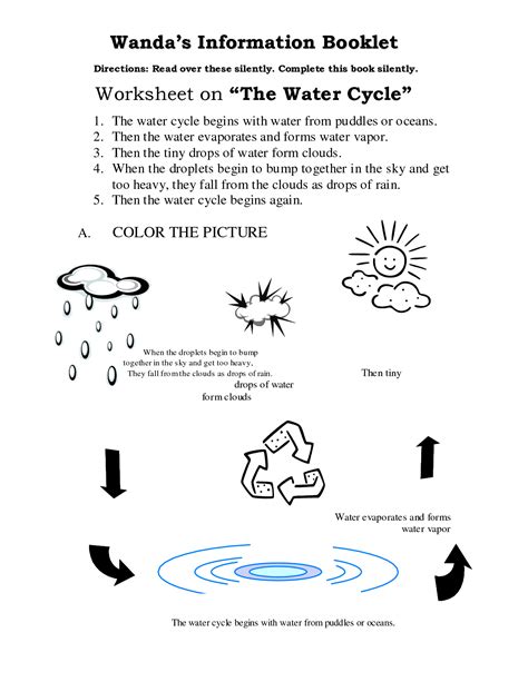 Water Cycle Worksheets Water Cycle Cut And Paste Worksheet - Water Cycle Cut And Paste Worksheet