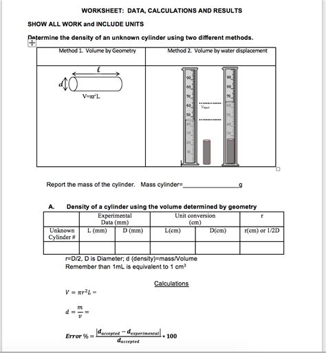 Water Displacement Method Worksheet   E Streetlight Com Volume By Water Displacement Worksheet - Water Displacement Method Worksheet