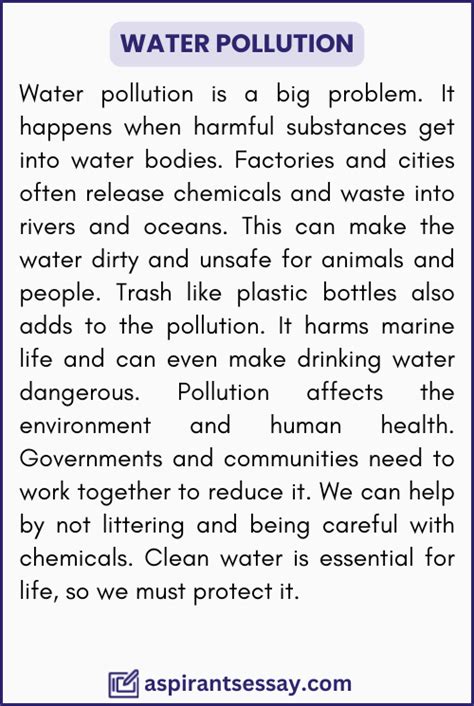 Water Pollution Essay