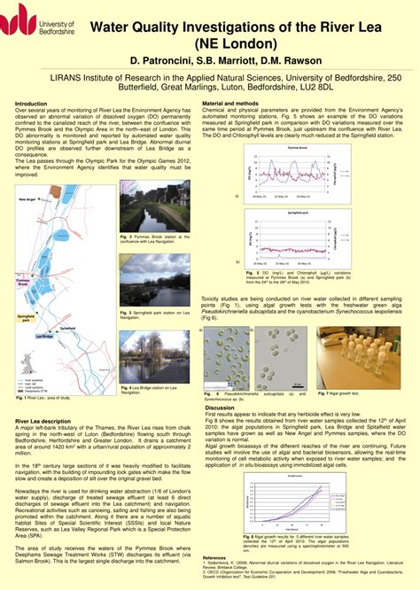 Read Water Quality Investigations Of The River Lea Ne London 