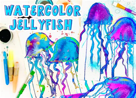 Watercolor Jellyfish Art Project Deep Space Sparkle Jelly Fish Coloring Sheet - Jelly Fish Coloring Sheet