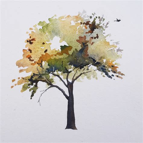 watercolor tree painting