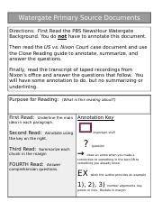 watergate primary source pbs answers