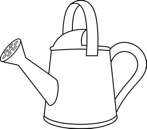 Watering Can Drawing Black And White