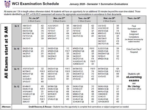 Waterloo Exam Schedule