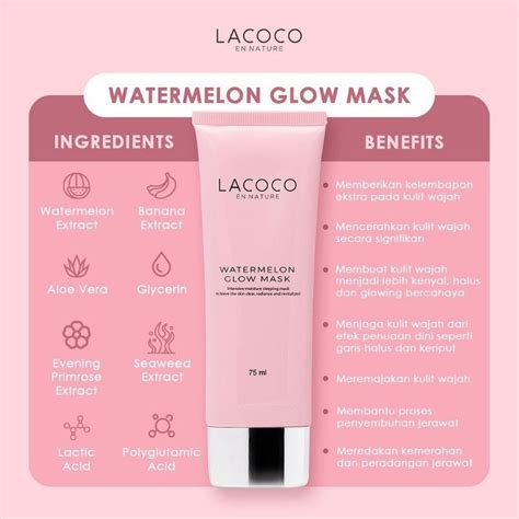 watermelon glow mask lacoco