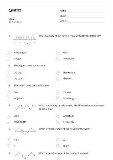 Waves 4th Grade 914 Plays Quizizz Waves Worksheet For 4th Grade - Waves Worksheet For 4th Grade