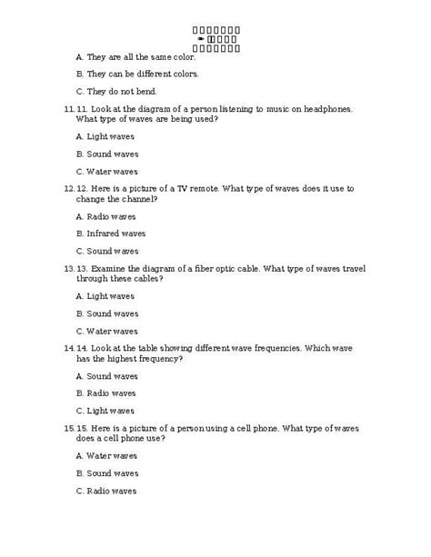 waves and optics multiple choice