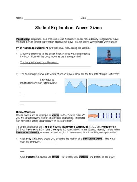 Waves Gizmo Worksheet Answer Key Activity A 8211 Waves Refraction Worksheet Answers - Waves Refraction Worksheet Answers