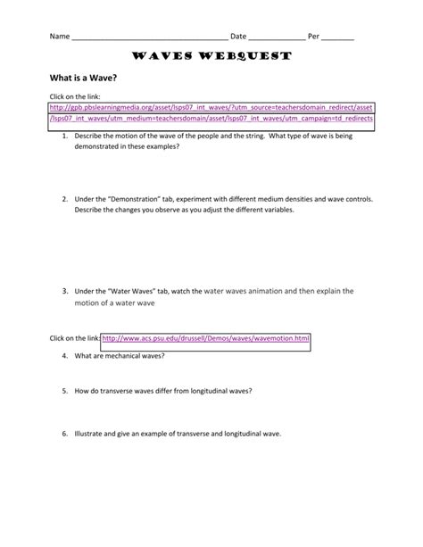 Read Waves And Optics Physics Webquest Answer Key 