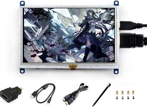 waveshare 5 inç TFT LCD Ekran B 800x480 Raspberry Pi Dirençli.