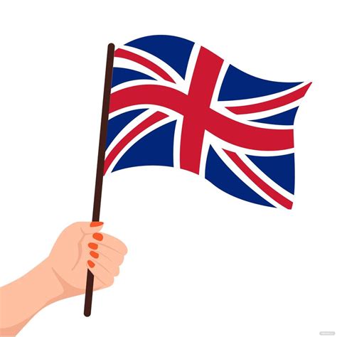 Waving British Flag Drawing