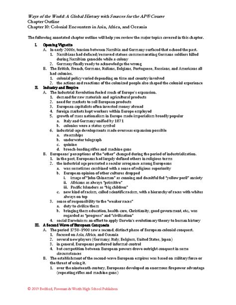 Ways Of The World Chapter 20 Outline