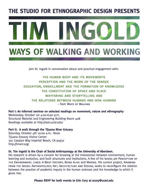 Ways Of Walking By Tim Ingold