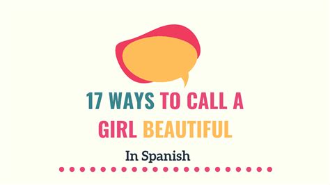 ways to call a girl cute in spanish