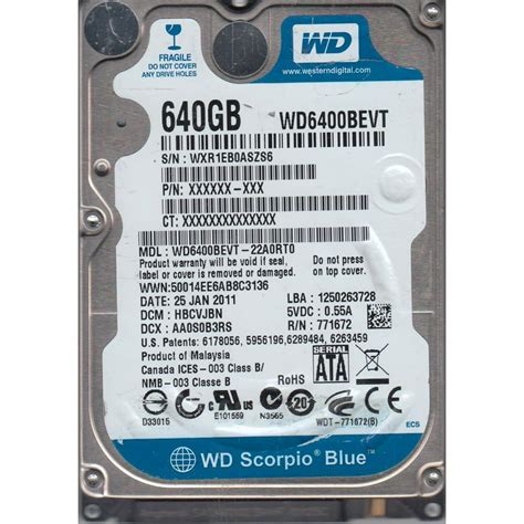 wdc wd6400bevt 22a0rt0 firmware